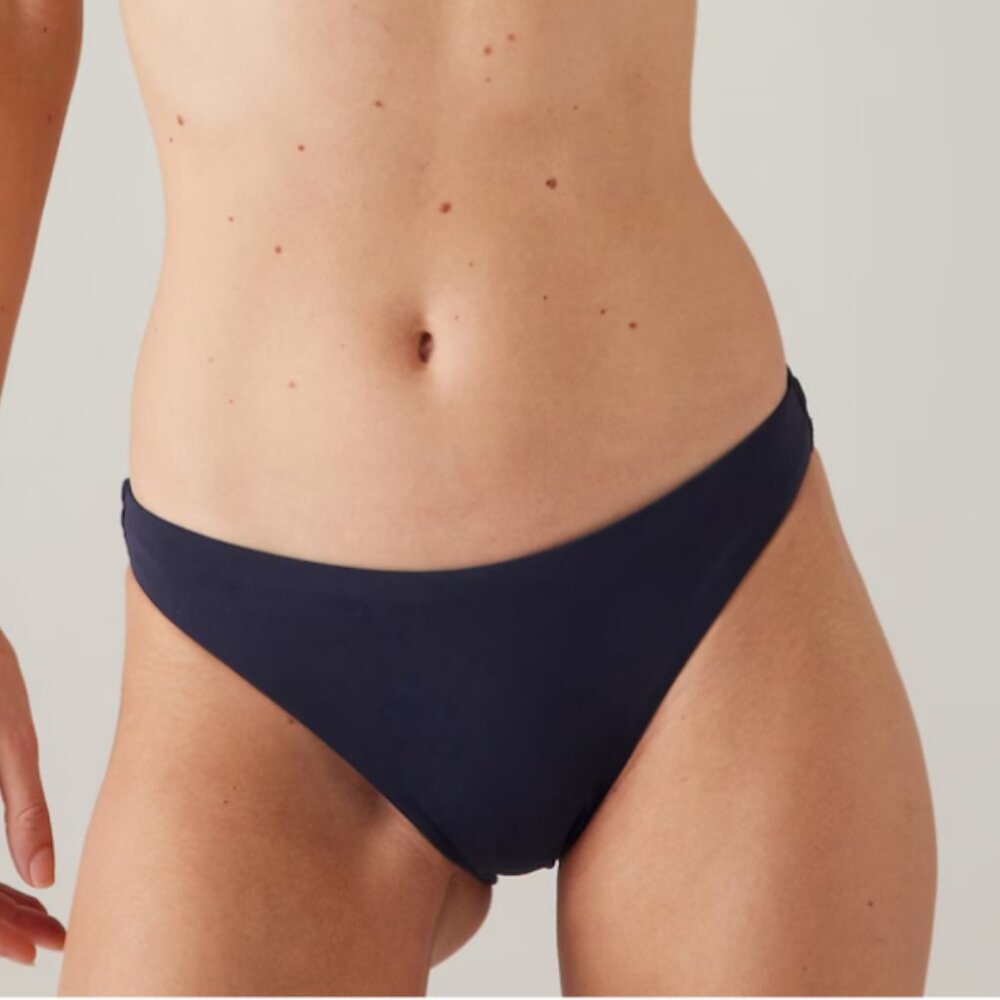Athleta Navy Reversible Bikini Bottoms - Black/Navy